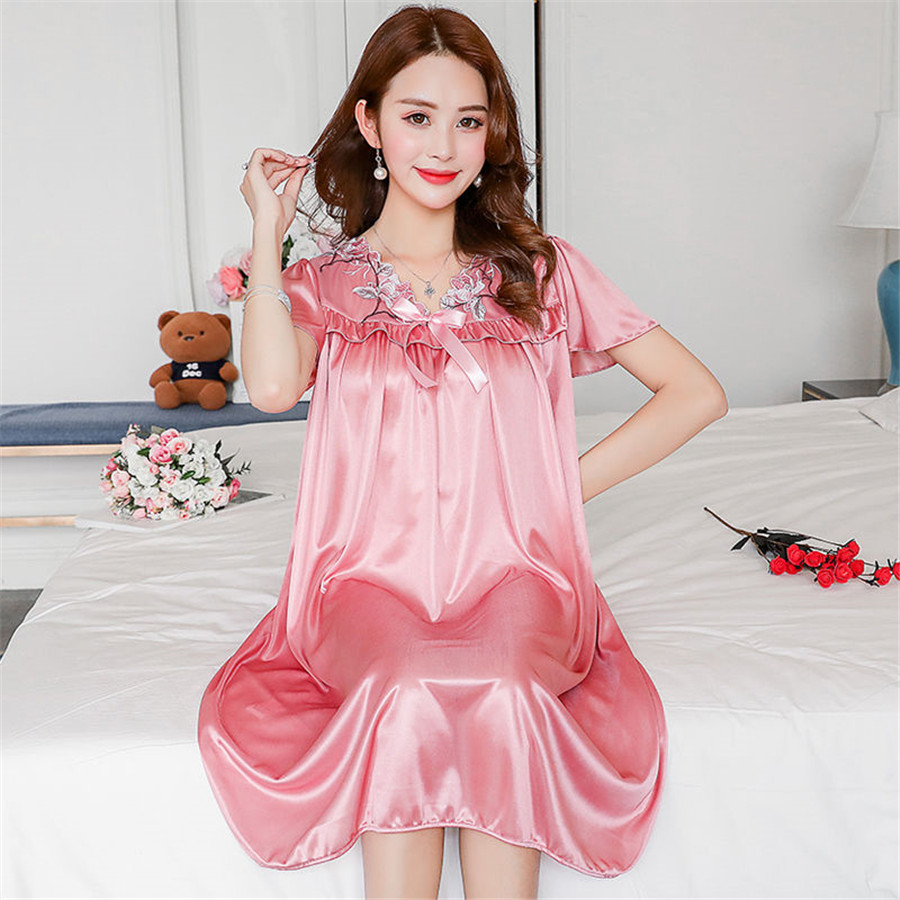 Robe Silk Women - Novo verão camisola de seda gelo
