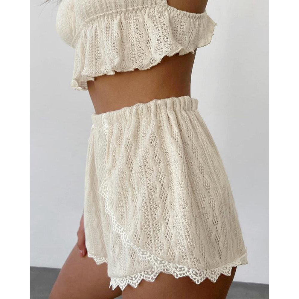 Conjunto Cmi texturizado com b - Cami Top Lace avaliação e preço