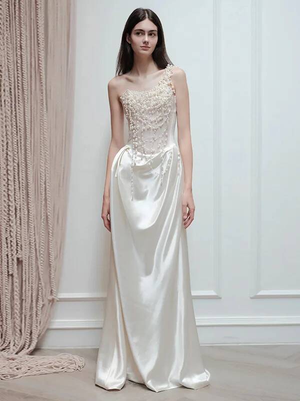 Cos 2025 vestido de noite fran - Slip Dress Satin avaliação e preço
